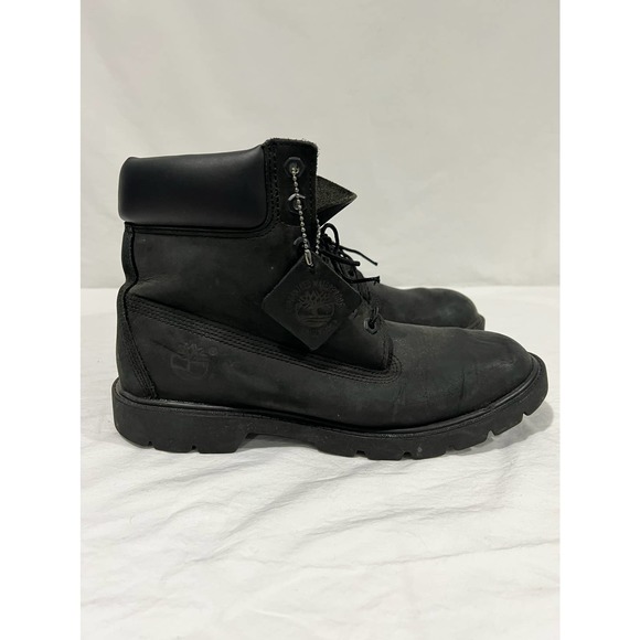 Mens Black Timberland Nubuck Leather Boots Size 9.5 - Picture 1 of 5